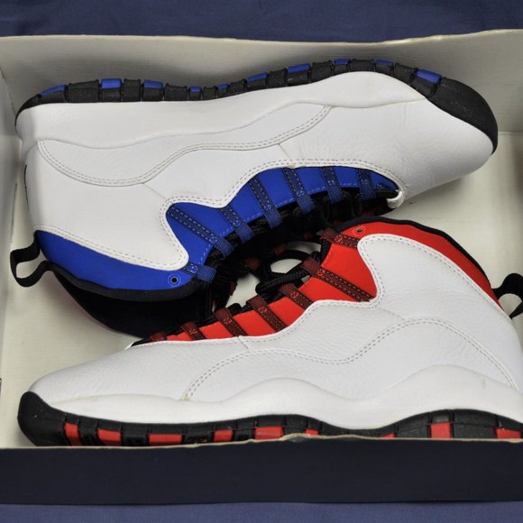 Mens Air Jordan 10 Red and Blue Retro Size 10.5 model:310805-160 - Picture 3 of 7